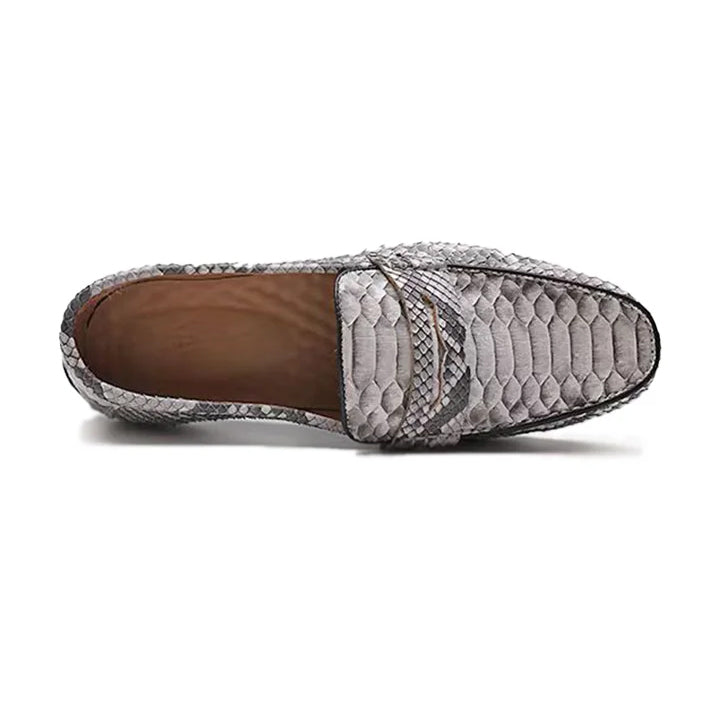 Handmade Snakeskin Business Formal Breathable Leather Shoes