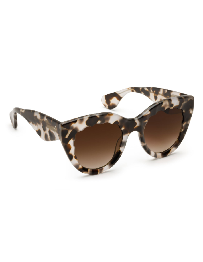Chic Scalloped Temples Sunglasses