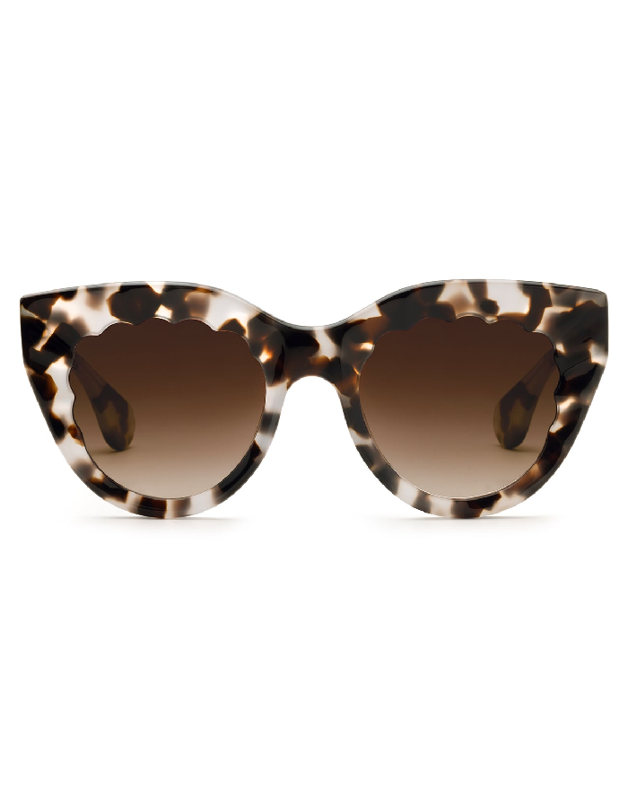 Chic Scalloped Temples Sunglasses