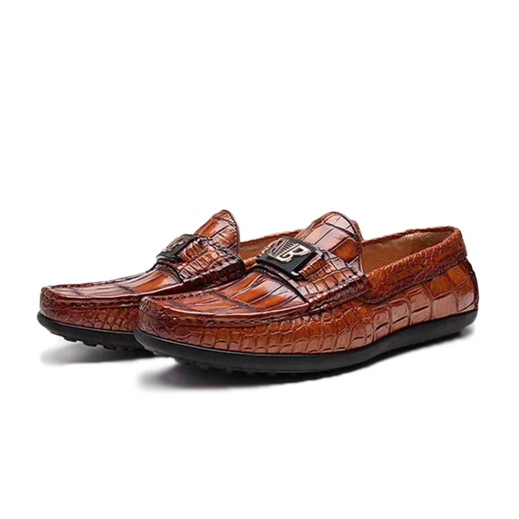 Crocodile Soft Sole Formal Handmade Leather Shoes