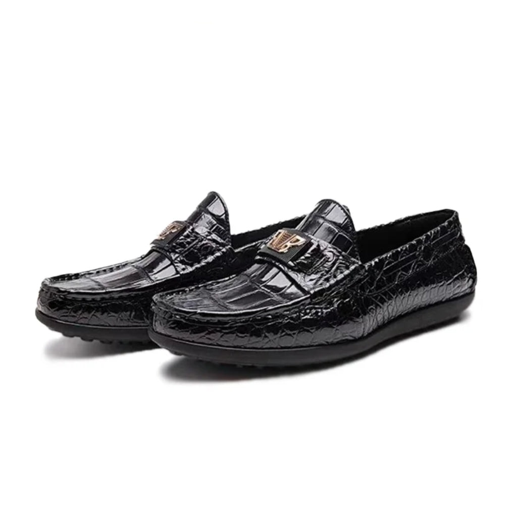 Crocodile Soft Sole Formal Handmade Leather Shoes