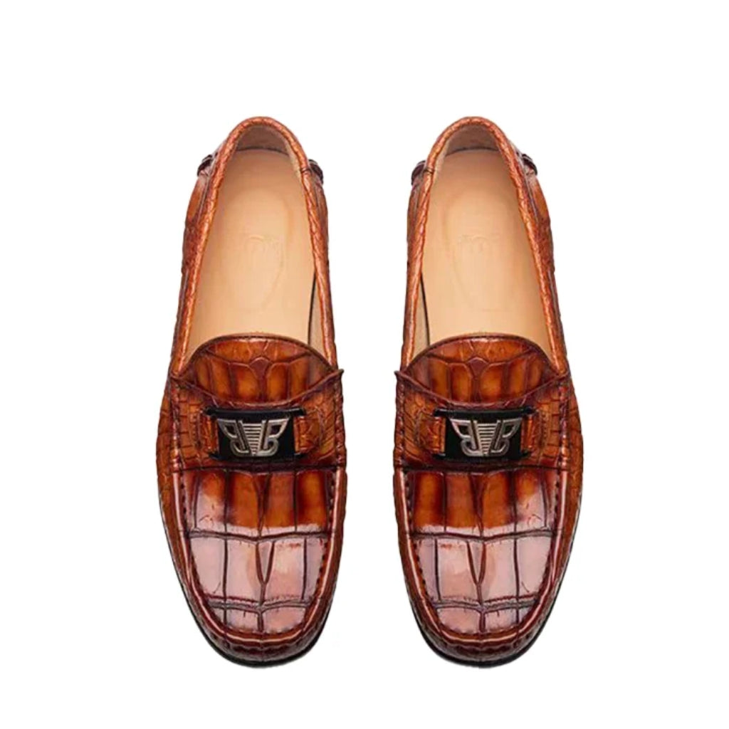 Crocodile Soft Sole Formal Handmade Leather Shoes