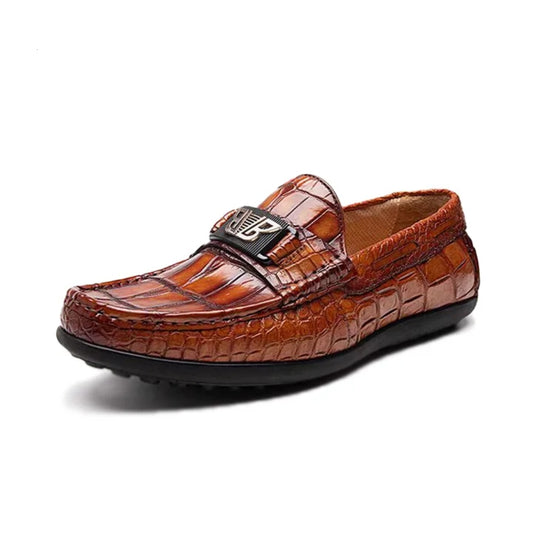 Crocodile Soft Sole Formal Handmade Leather Shoes