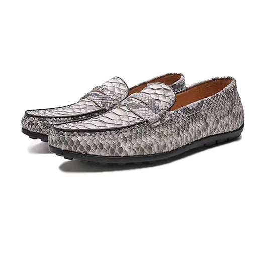 Handmade Snakeskin Business Formal Breathable Leather Shoes